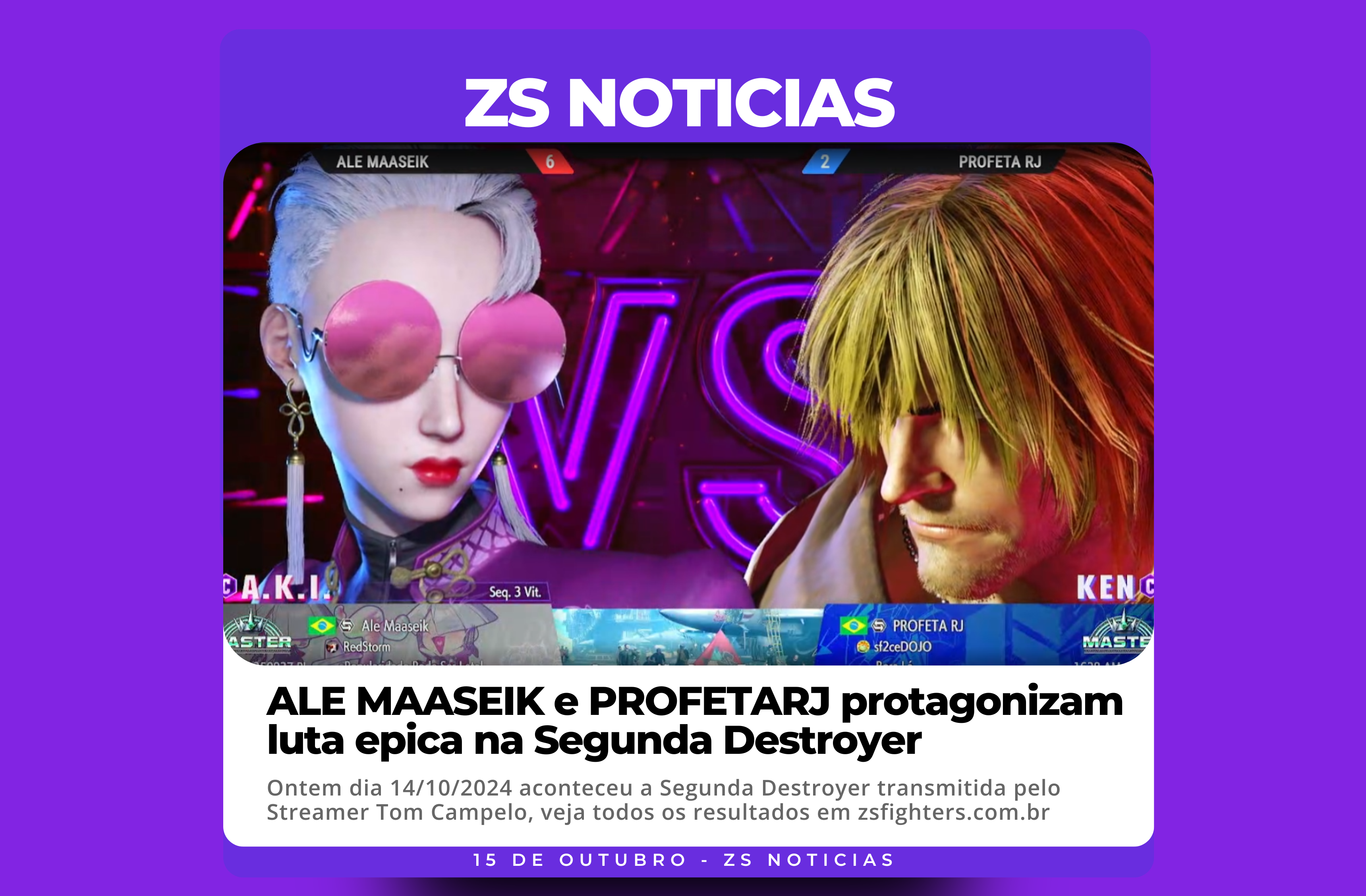 ALE MAASEIK e PROFETARJ protagonizam luta epica na Segunda Destroyer