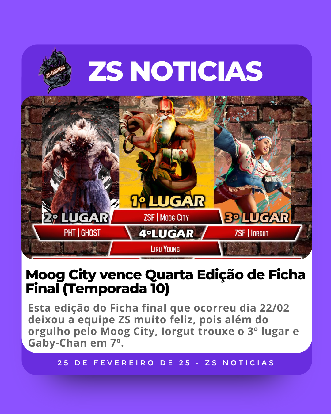 Moog City vence Quarta Edição de Ficha Final (Temporada 10)