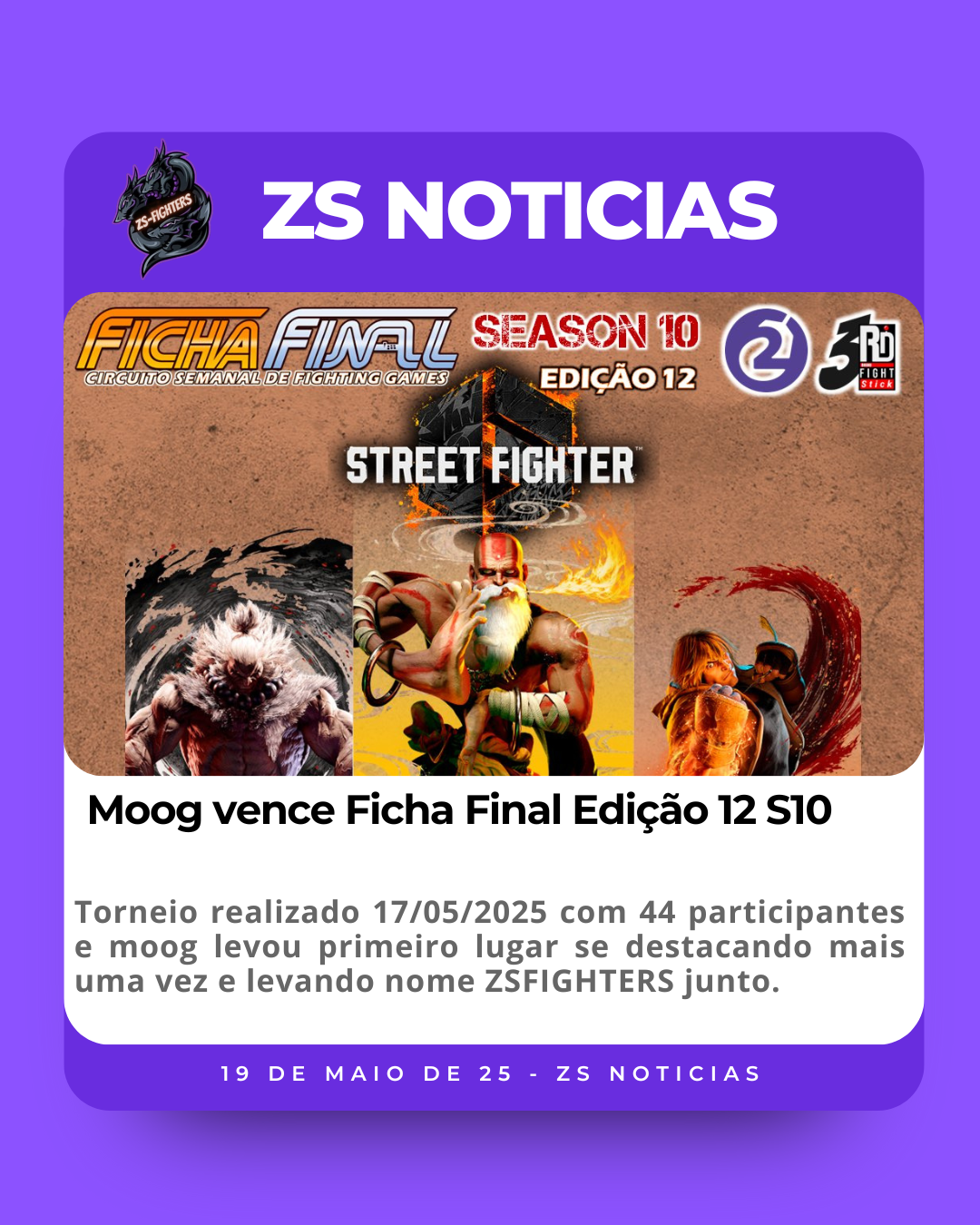 Moog vence Ficha Final Edição 12 S10