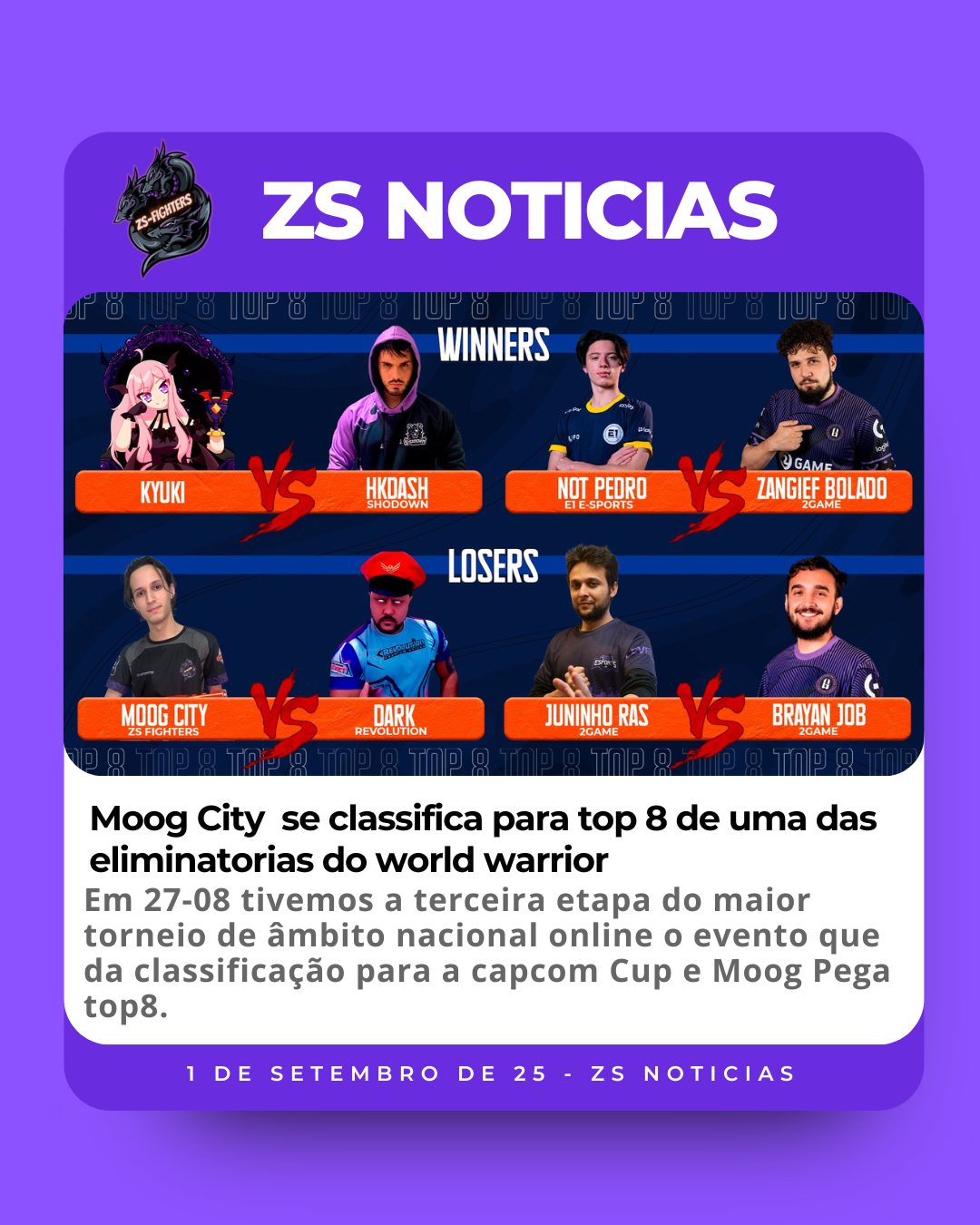 Moog City se classifica para top 8 de uma das eliminatorias do world warrior