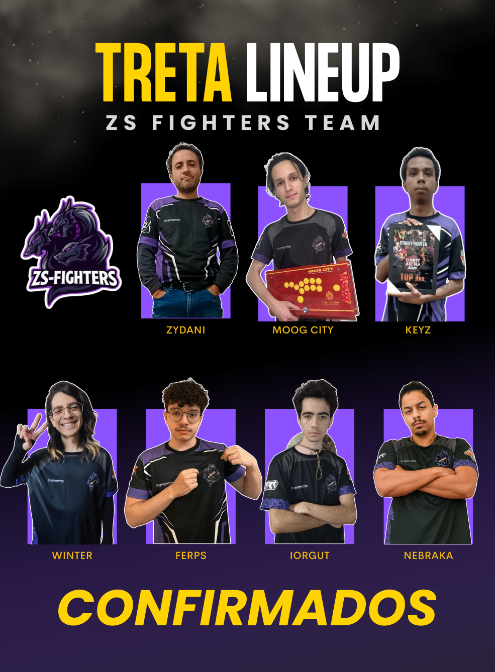 Lineup para Treta 2025 ZS FIGHTERS