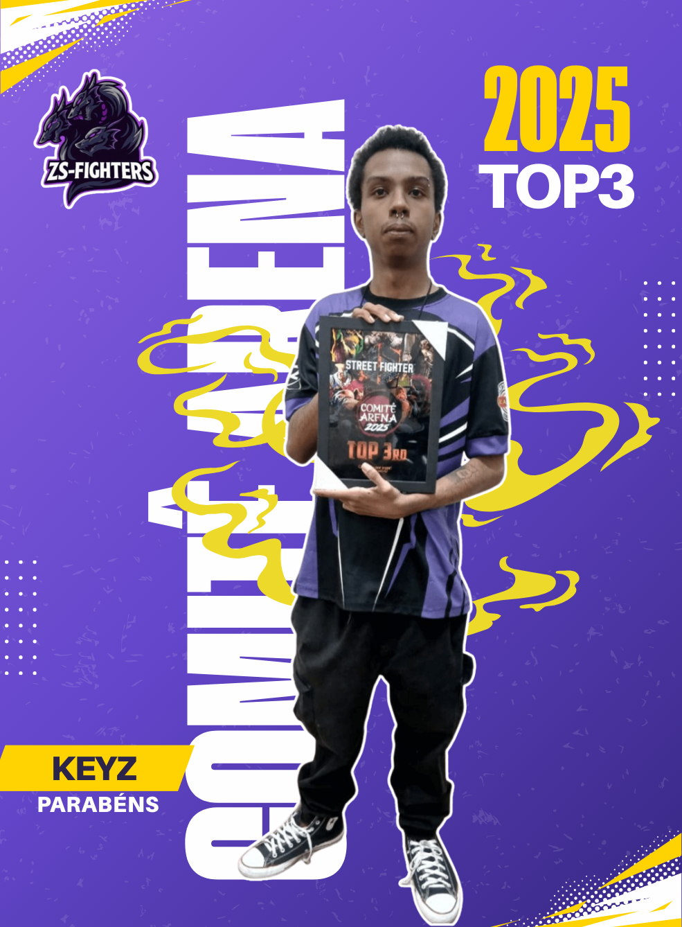 Keyz leva top3 em Comitê Arena 2025